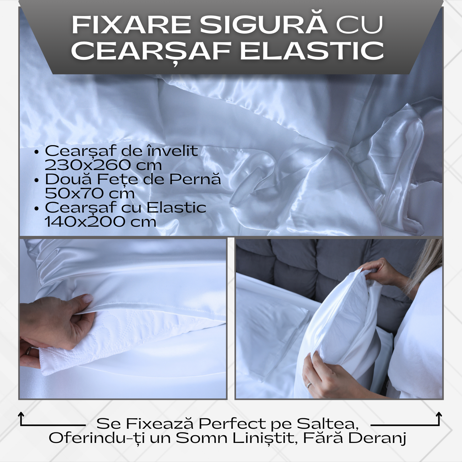 Set de Lenjerie de Pat din Satin – Rasfat si Eleganta pentru Nopti de Vis!