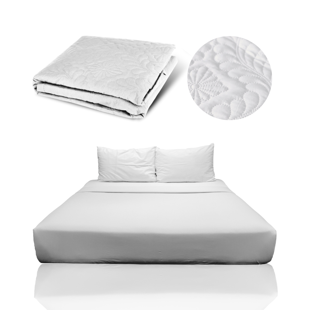 Husă Matlasată pentru Saltea – Albă, Impermeabilă